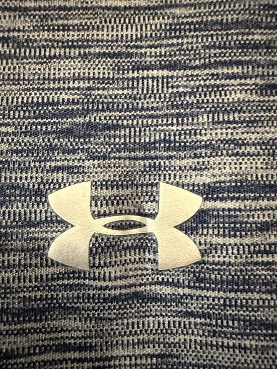 Under Armour Women's Heather Blue V-Neck Athletic Heat Gear Tee T Shirt XL New - Picture 3 of 4